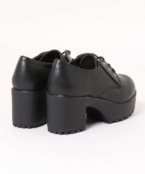 Zipper(ジッパー)の「【Zipper】<2022SS> ボリュームソール レースアップシューズ(パンプス・レディース・ブラック・M/LL/L/S)」の2枚目の写真