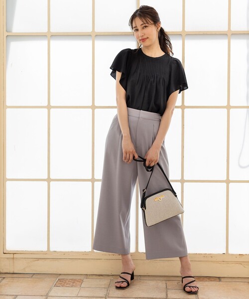 ANY SIS(エニィスィス)の「【洗える】サイドバックル ワイドパンツ(その他パンツ・レディース・ライトグレー系/ベージュ系/ネイビー系/ライラック系・1/2/3)」の8枚目の写真