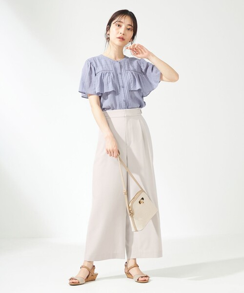 ANY SIS(エニィスィス)の「【洗える】サイドバックル ワイドパンツ(その他パンツ・レディース・ライトグレー系/ベージュ系/ネイビー系/ライラック系・1/2/3)」の10枚目の写真
