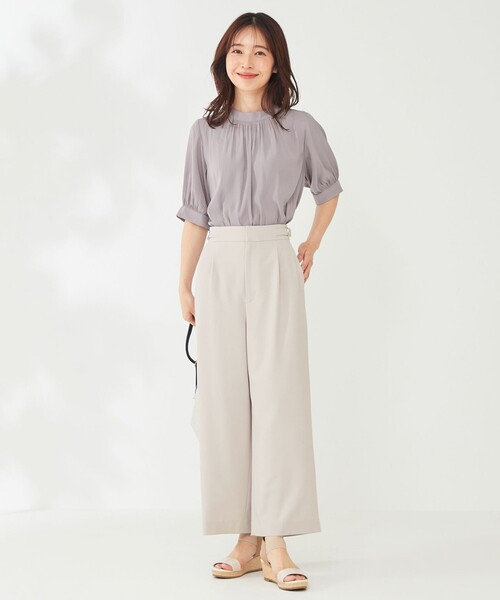 ANY SIS(エニィスィス)の「【洗える】サイドバックル ワイドパンツ(その他パンツ・レディース・ライトグレー系/ベージュ系/ネイビー系/ライラック系・1/2/3)」の11枚目の写真