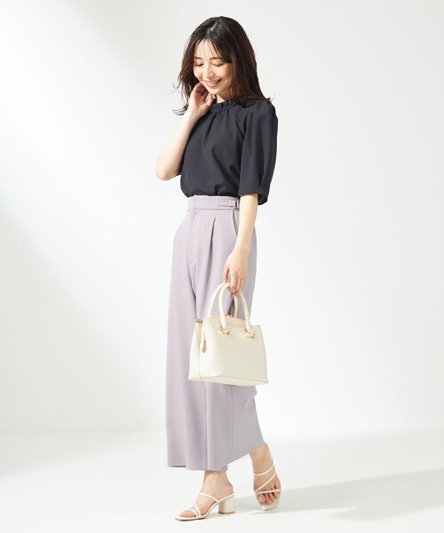 ANY SIS(エニィスィス)の「【洗える】サイドバックル ワイドパンツ(その他パンツ・レディース・ライトグレー系/ベージュ系/ネイビー系/ライラック系・1/2/3)」の12枚目の写真