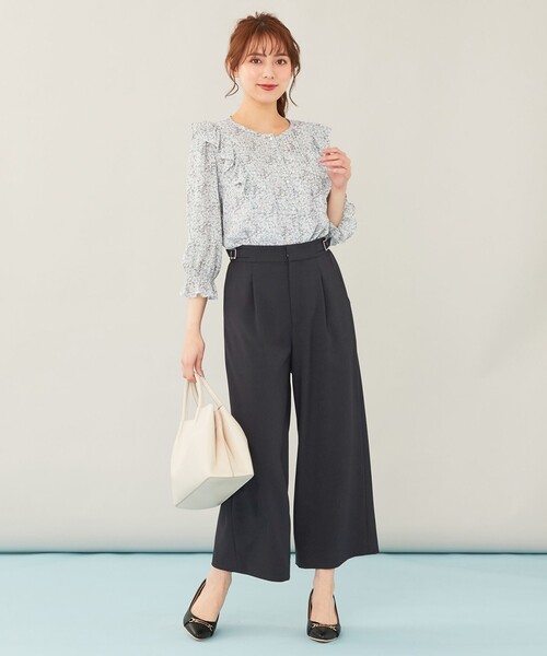 ANY SIS(エニィスィス)の「【洗える】サイドバックル ワイドパンツ(その他パンツ・レディース・ライトグレー系/ベージュ系/ネイビー系/ライラック系・1/2/3)」の16枚目の写真