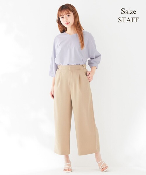 ANY SIS(エニィスィス)の「【洗える】サイドバックル ワイドパンツ(その他パンツ・レディース・ライトグレー系/ベージュ系/ネイビー系/ライラック系・1/2/3)」の18枚目の写真