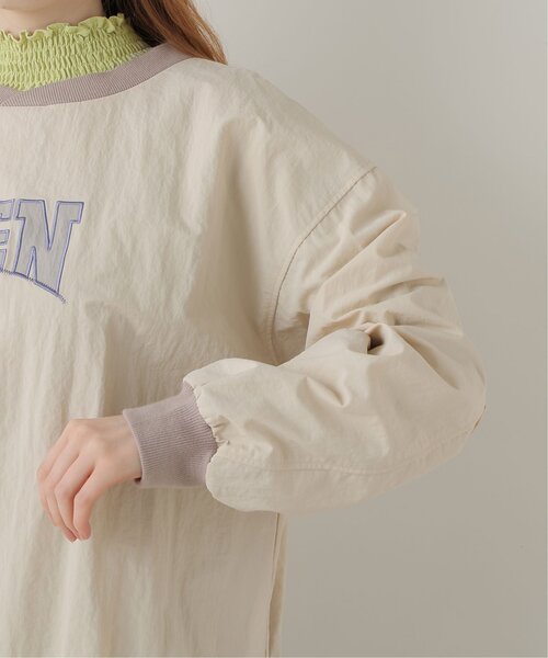 DOUBLE NAME（ダブルネーム）の「リプ襟布帛ドロストプルオーバー（その他トップス・レディース・ベージュ/スミクロ/キナリ・FREE）」の19枚目の写真
