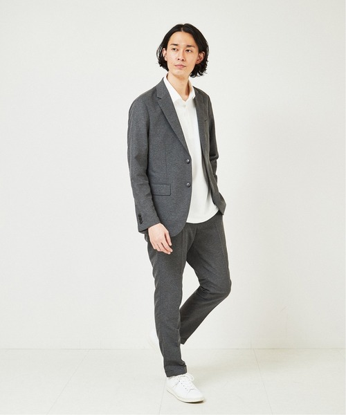 EDIFICE（エディフィス）の「カラミ ストレッチ 2ボタン ジャケット【セットアップ着用可】（テーラードジャケット・メンズ・ネイビー/グレー/ブルー系その他/ブラック/ベージュ・X-LARGE/LARGE/MEDIUM/SMALL）」の15枚目の写真