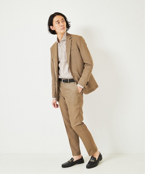 EDIFICE（エディフィス）の「カラミ ストレッチ 2ボタン ジャケット【セットアップ着用可】（テーラードジャケット・メンズ・ネイビー/グレー/ブルー系その他/ブラック/ベージュ・X-LARGE/LARGE/MEDIUM/SMALL）」の18枚目の写真