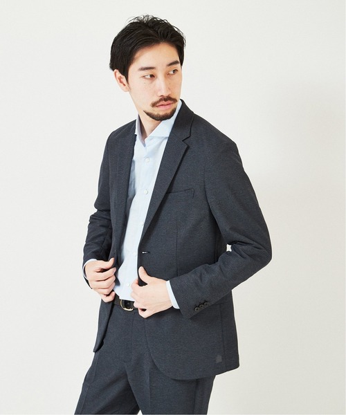 EDIFICE（エディフィス）の「カラミ ストレッチ 2ボタン ジャケット【セットアップ着用可】（テーラードジャケット・メンズ・ネイビー/グレー/ブルー系その他/ブラック/ベージュ・X-LARGE/LARGE/MEDIUM/SMALL）」の20枚目の写真