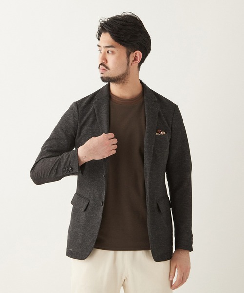 セール】カラミ ストレッチ 2ボタン ジャケット【セットアップ