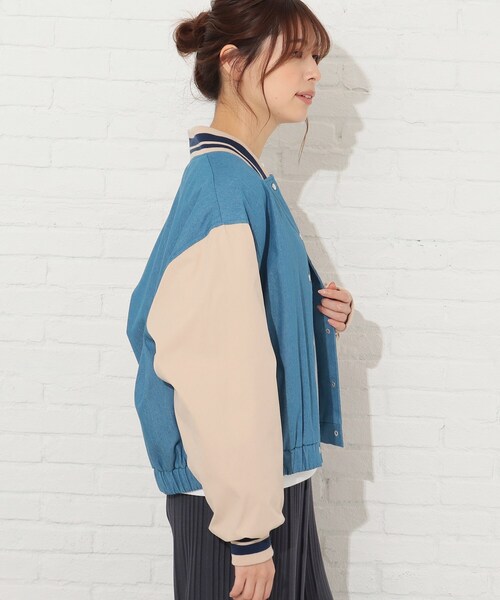 Cutie Blonde（キューティーブロンド）の「◆【S-M】デニムアソートスタジャン（ブルゾン・レディース・ライトグリーン系/ベージュ系4/ブルー系4・02/01）」の5枚目の写真