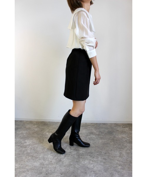 MLI'A（エムリア）の「台形ミニスカート(セットアップ対応)（スカート・レディース・ブラック/ライトベージュ/チェック・FREE）」の4枚目の写真