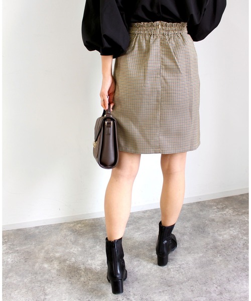 MLI'A（エムリア）の「台形ミニスカート(セットアップ対応)（スカート・レディース・ブラック/ライトベージュ/チェック・FREE）」の17枚目の写真