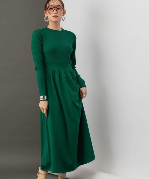 BARNYARDSTORM（バンヤードストーム）の「BARNYARDSTORM / 【WEB限定】ニットギャザーフレアワンピース（ワンピース・レディース・ブラック/キャメル/グリーン/ブルー・1/0）」の20枚目の写真