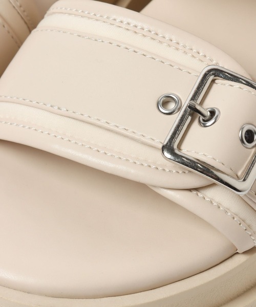 Heather（ヘザー）の「Wベルトボリュームサンダル  268953（サンダル・レディース・アイボリー/ブラック・S/M/L）」の14枚目の写真