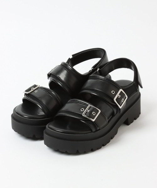 Heather（ヘザー）の「Wベルトボリュームサンダル  268953（サンダル・レディース・アイボリー/ブラック・S/M/L）」の16枚目の写真