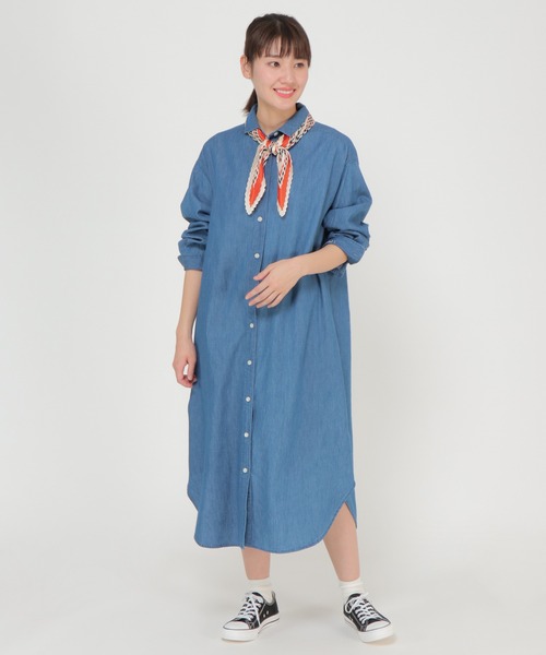 LBC(エルビーシー)の「ストライププリーツスカーフ(バンダナ/スカーフ・レディース・ネイビー/レッド/グリーン・FREE)」の5枚目の写真