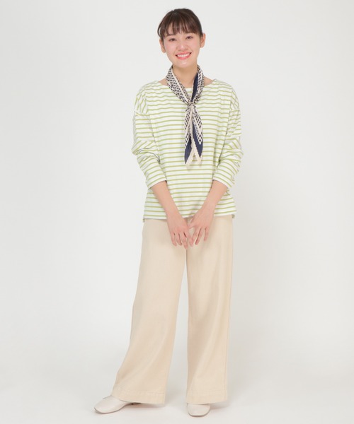 LBC(エルビーシー)の「ストライププリーツスカーフ(バンダナ/スカーフ・レディース・ネイビー/レッド/グリーン・FREE)」の7枚目の写真