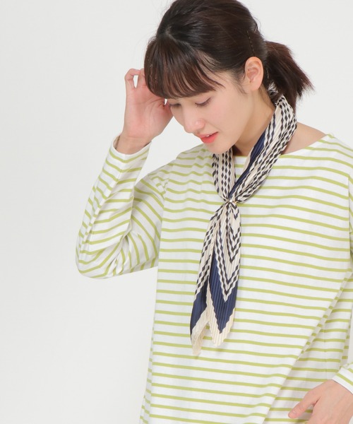 LBC(エルビーシー)の「ストライププリーツスカーフ(バンダナ/スカーフ・レディース・ネイビー/レッド/グリーン・FREE)」の8枚目の写真