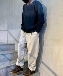 B'2nd(r[ZJh)Point Chary WIDE 1TUCK TROUSERS(̑pc)