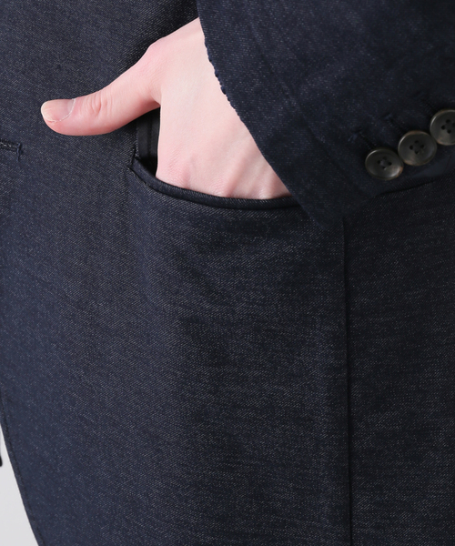 B.C STOCK（ベーセーストック）の「インレイデニムJK（テーラードジャケット・メンズ・ネイビー・SMALL/MEDIUM/LARGE）」の11枚目の写真