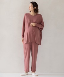 フェリシモMama（フェリシモママ）の「Ｍｏｒｅｄｄｅ　マタニティ・産後使える　すっぽり覆って授乳が簡単　とろとろ伸びやかな素材のルームウェアセット/マタニティパジャマ（マタニティウェア/グッズ・レディース）」