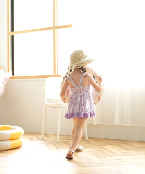 utatane(ウタタネ)の「キッズ水着 女の子 メロディー フロントリボン(水着・キッズ・パープル/ピンク・120cm/110cm/130cm)」の15枚目の写真