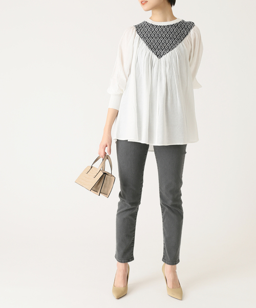 Simplicite（サンプリシテ）の「アコーディオンバッグ（ショルダーバッグ・レディース・ベージュ/グレー/ブルー系その他・FREE）」の4枚目の写真