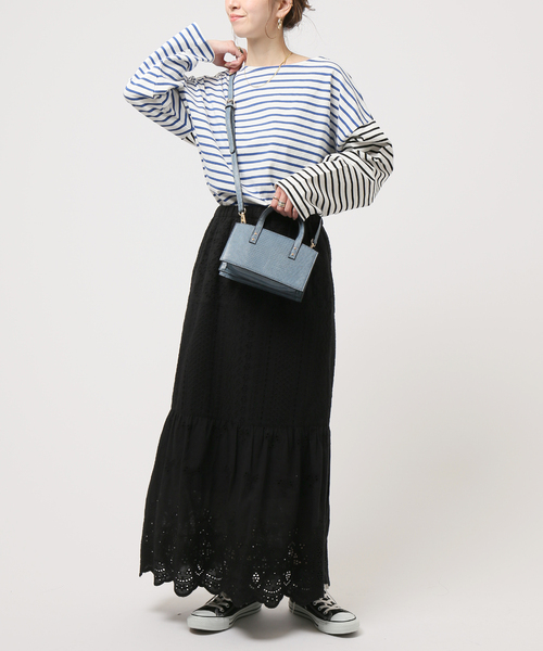 Simplicite（サンプリシテ）の「アコーディオンバッグ（ショルダーバッグ・レディース・ベージュ/グレー/ブルー系その他・FREE）」の9枚目の写真