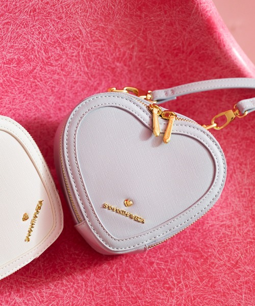 SAMANTHAVEGA（サマンサベガ）の「ミニハート型バッグ（ショルダーバッグ・レディース・イエロー/ラベンダー/ホワイト/フューシャピンク/ライトブルー/ベージュ/ブラック/その他1/ピンク・FREE）」の5枚目の写真