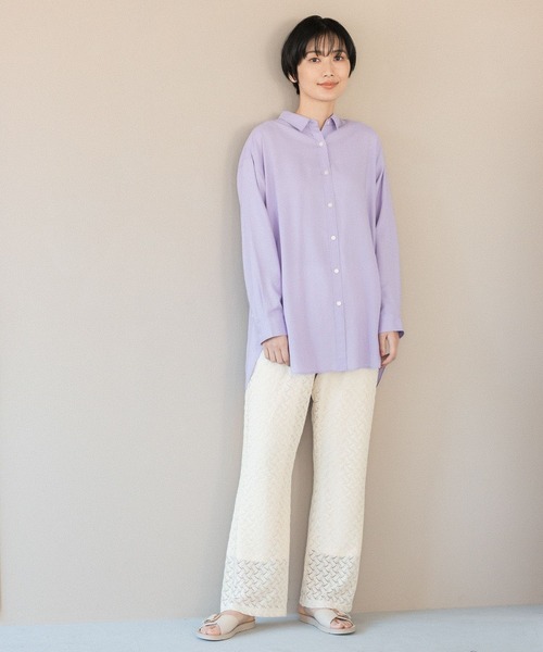 LEPSIM（レプシィム）の「レースイージーパンツ　265065（その他パンツ・レディース・アイボリー/ブラック・MEDIUM/LARGE）」の3枚目の写真