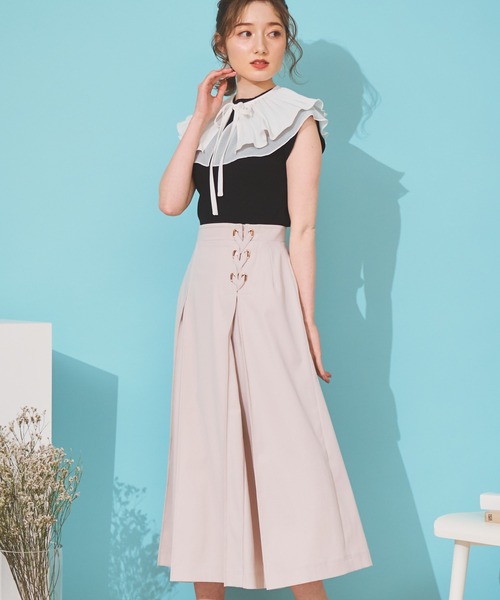 NOELA（ノエラ）の「ボックスタックツイルスカート（スカート・レディース・イエロー/オフホワイト/ライトグリーン・S/M）」の10枚目の写真