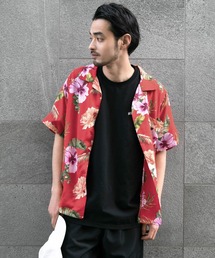 メンズ ビンテージフラワーアロハシャツ