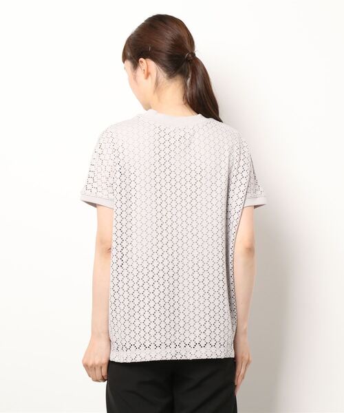 BELLUNA PLUS（ベルーナ）の「ストレッチレース素材プルオーバー（Tシャツ/カットソー・レディース・ネイビー/マスタード/グレー系その他/ライラック・MEDIUM/LARGE/X-LARGE）」の13枚目の写真