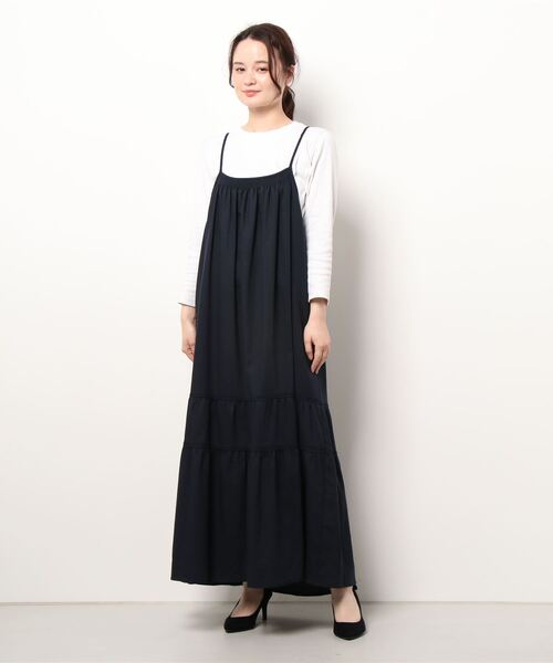 ReNorm(リノーム)の「刺繍ギャザーキャミワンピース(ワンピース・レディース・ネイビー/オレンジ/アイボリー・フリー)」の20枚目の写真