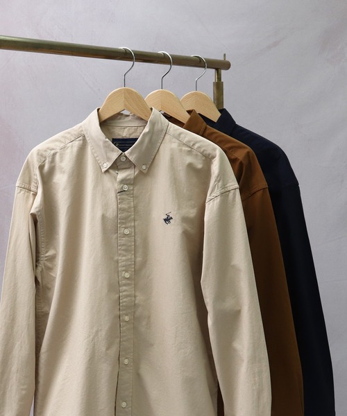 BEVERLY HILLS POLO CLUB(ビバリーヒルズポロクラブ)の「【 BEVERLY HILLS POLO CLUB / ビバリー ヒルズ ポロ クラブ 】 コットン ボタン ダウン シャツ BHPC 4040&0020 MNY(シャツ/ブラウス・メンズ・サックスブルー/ベージュ/ブラック/グリーン/ホワイト/ネイビー/ダークブラウン/ライトブルー/インディゴブルー・LARGE/MEDIUM/X-LARGE)」の5枚目の写真