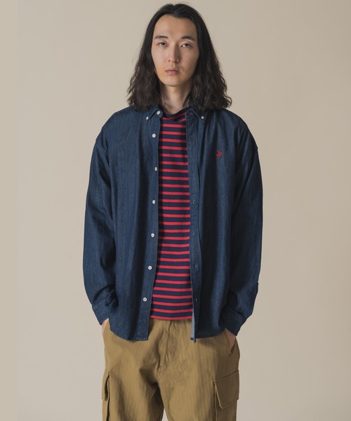 BEVERLY HILLS POLO CLUB(ビバリーヒルズポロクラブ)の「【 BEVERLY HILLS POLO CLUB / ビバリー ヒルズ ポロ クラブ 】 コットン ボタン ダウン シャツ BHPC 4040&0020 MNY(シャツ/ブラウス・メンズ・サックスブルー/ベージュ/ブラック/グリーン/ホワイト/ネイビー/ダークブラウン/ライトブルー/インディゴブルー・LARGE/MEDIUM/X-LARGE)」の9枚目の写真