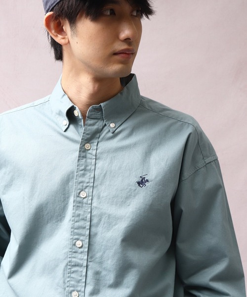 BEVERLY HILLS POLO CLUB(ビバリーヒルズポロクラブ)の「【 BEVERLY HILLS POLO CLUB / ビバリー ヒルズ ポロ クラブ 】 コットン ボタン ダウン シャツ BHPC 4040&0020 MNY(シャツ/ブラウス・メンズ・サックスブルー/ベージュ/ブラック/グリーン/ホワイト/ネイビー/ダークブラウン/ライトブルー/インディゴブルー・LARGE/MEDIUM/X-LARGE)」の12枚目の写真