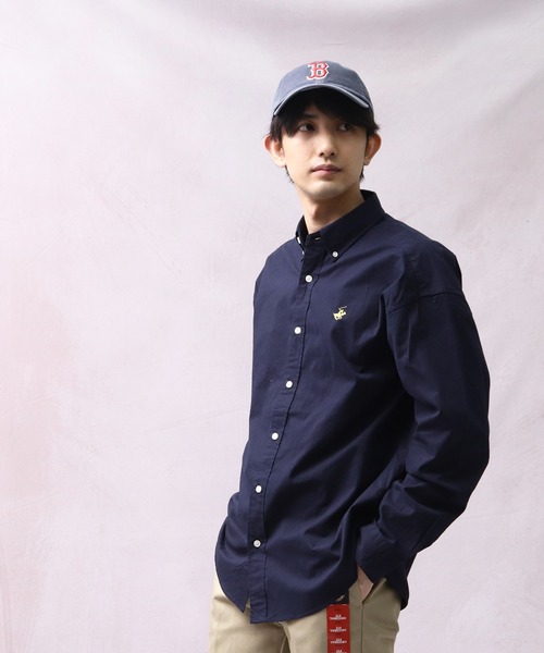 BEVERLY HILLS POLO CLUB(ビバリーヒルズポロクラブ)の「【 BEVERLY HILLS POLO CLUB / ビバリー ヒルズ ポロ クラブ 】 コットン ボタン ダウン シャツ BHPC 4040&0020 MNY(シャツ/ブラウス・メンズ・サックスブルー/ベージュ/ブラック/グリーン/ホワイト/ネイビー/ダークブラウン/ライトブルー/インディゴブルー・LARGE/MEDIUM/X-LARGE)」の11枚目の写真