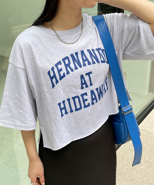 WEGO(ウィゴー)の「WEGO/グラフィックショートT(Tシャツ/カットソー・レディース・ホワイト/ブラック/ダークグリーン/レッド/オフホワイト/イエロー/ブルー/その他1/オートミール/ホワイト系その他/ブラック系その他/ライトパープル/スミクロ/ブルー系その他/その他2/その他3/その他4/オレンジ/その他5・SMALL/MEDIUM)」の16枚目の写真