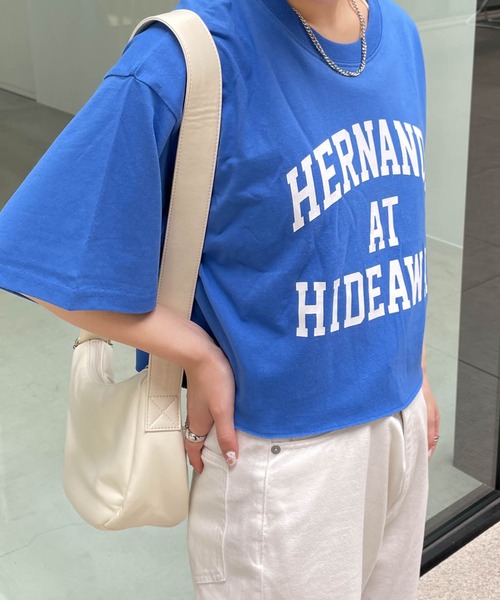 WEGO(ウィゴー)の「WEGO/グラフィックショートT(Tシャツ/カットソー・レディース・ホワイト/ブラック/ダークグリーン/レッド/オフホワイト/イエロー/ブルー/その他1/オートミール/ホワイト系その他/ブラック系その他/ライトパープル/スミクロ/ブルー系その他/その他2/その他3/その他4/オレンジ/その他5・SMALL/MEDIUM)」の21枚目の写真