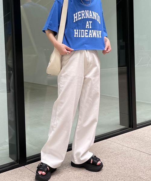 WEGO(ウィゴー)の「WEGO/グラフィックショートT(Tシャツ/カットソー・レディース・ホワイト/ブラック/ダークグリーン/レッド/オフホワイト/イエロー/ブルー/その他1/オートミール/ホワイト系その他/ブラック系その他/ライトパープル/スミクロ/ブルー系その他/その他2/その他3/その他4/オレンジ/その他5・SMALL/MEDIUM)」の20枚目の写真