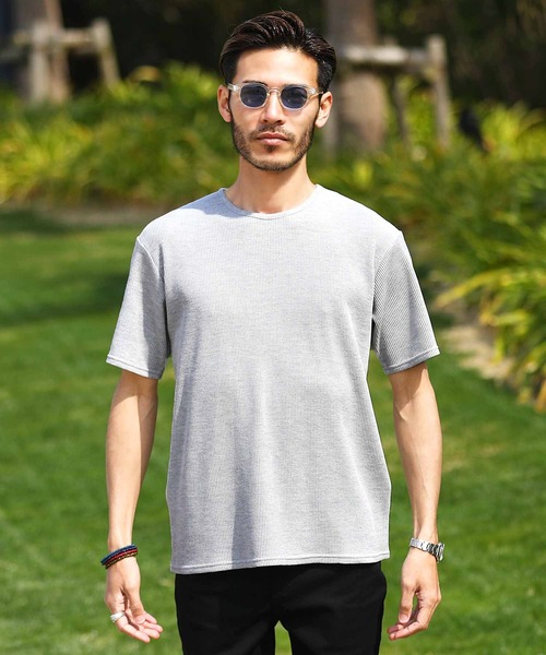 新品 正規品!!  セール】ワッフル クルーネック サーマル半袖Tシャツ（Tシャツ ワンピース