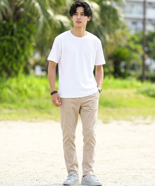 jiggys shop(ジギーズショップ)の「ワッフルサーマル クルーネック 半袖Tシャツ カットソー(Tシャツ/カットソー・メンズ・ネイビー/ホワイト/ブラック/ミックスグレー/オリーブ・MEDIUM/X-LARGE/SMALL/LARGE)」の11枚目の写真
