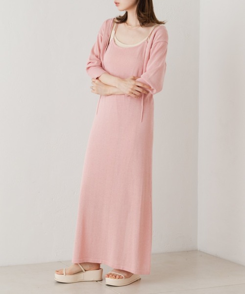 Kastane(カスタネ)の「【SETアイテム】シアーニットワンピースボレロセット(ワンピース・レディース・パープル/ピンク/ライトベージュ・FREE)」の6枚目の写真