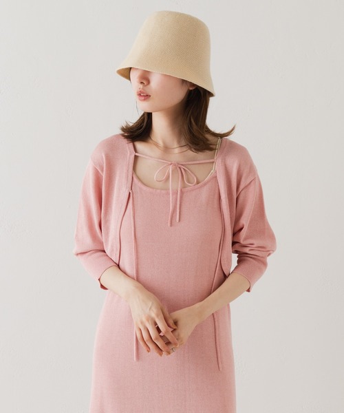 Kastane(カスタネ)の「【SETアイテム】シアーニットワンピースボレロセット(ワンピース・レディース・パープル/ピンク/ライトベージュ・FREE)」の10枚目の写真