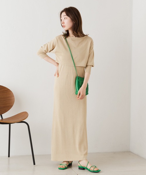 Kastane(カスタネ)の「【SETアイテム】シアーニットワンピースボレロセット(ワンピース・レディース・パープル/ピンク/ライトベージュ・FREE)」の14枚目の写真