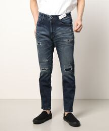 ジャージのような伸縮性【EDWIN】「JERSEYS」ダメージテーパードパンツ