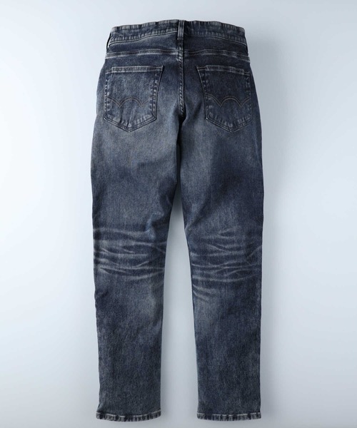 【セール】ジャージのような伸縮性【EDWIN】「JERSEYS」ダメージテーパードパンツ（デニムパンツ）｜EDWIN（エドウィン）