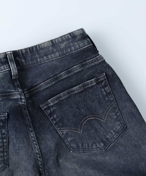 【セール】ジャージのような伸縮性【EDWIN】「JERSEYS」ダメージテーパードパンツ（デニムパンツ）｜EDWIN（エドウィン）