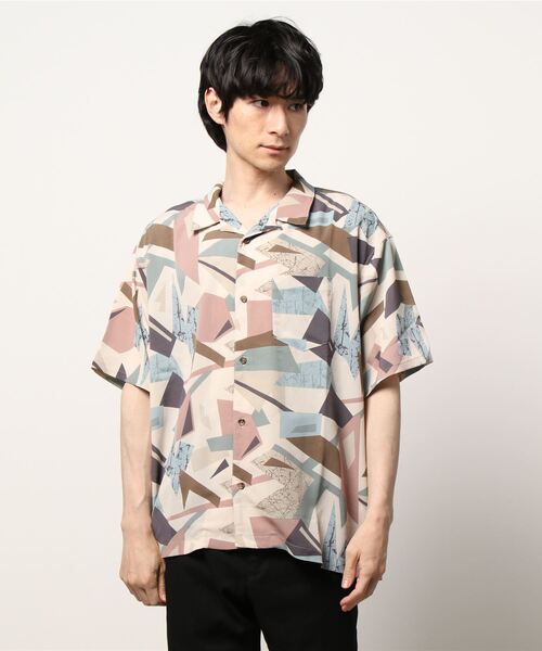 naissance ネサーンス　花柄 半袖シャツ 総柄シャツ セール】【BACK NUMBER】総柄開襟半袖シャツ（シャツ/ブラウス