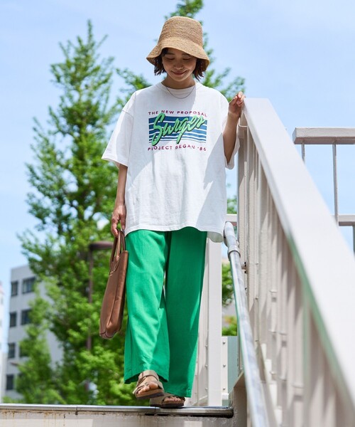 FREAK'S STORE（フリークスストア）の「Surgesカラーロゴ半袖Tシャツ（Tシャツ/カットソー・レディース・オフホワイト/杢グレー/ブラック・ﾌﾘ-）」の4枚目の写真